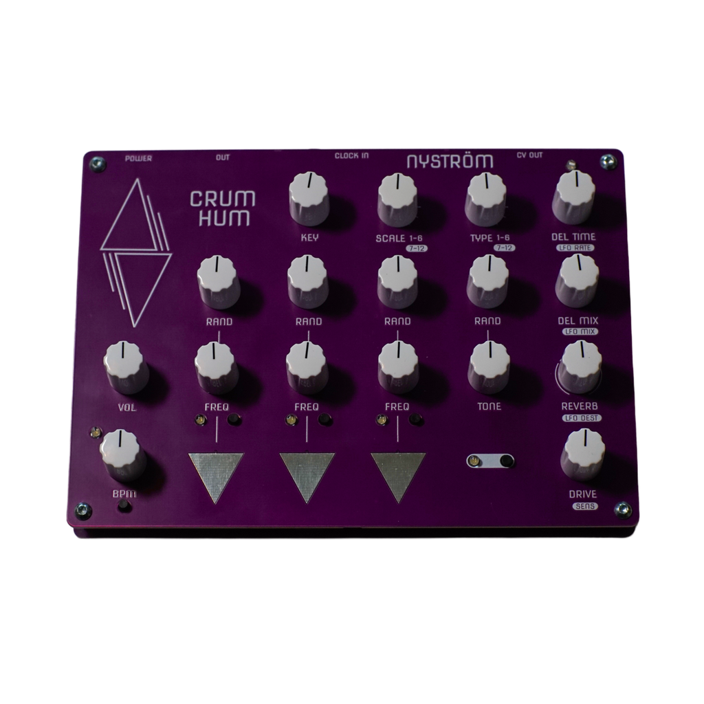Nyström Crum Hum generatieve synthesizer met driehoekige touchpads